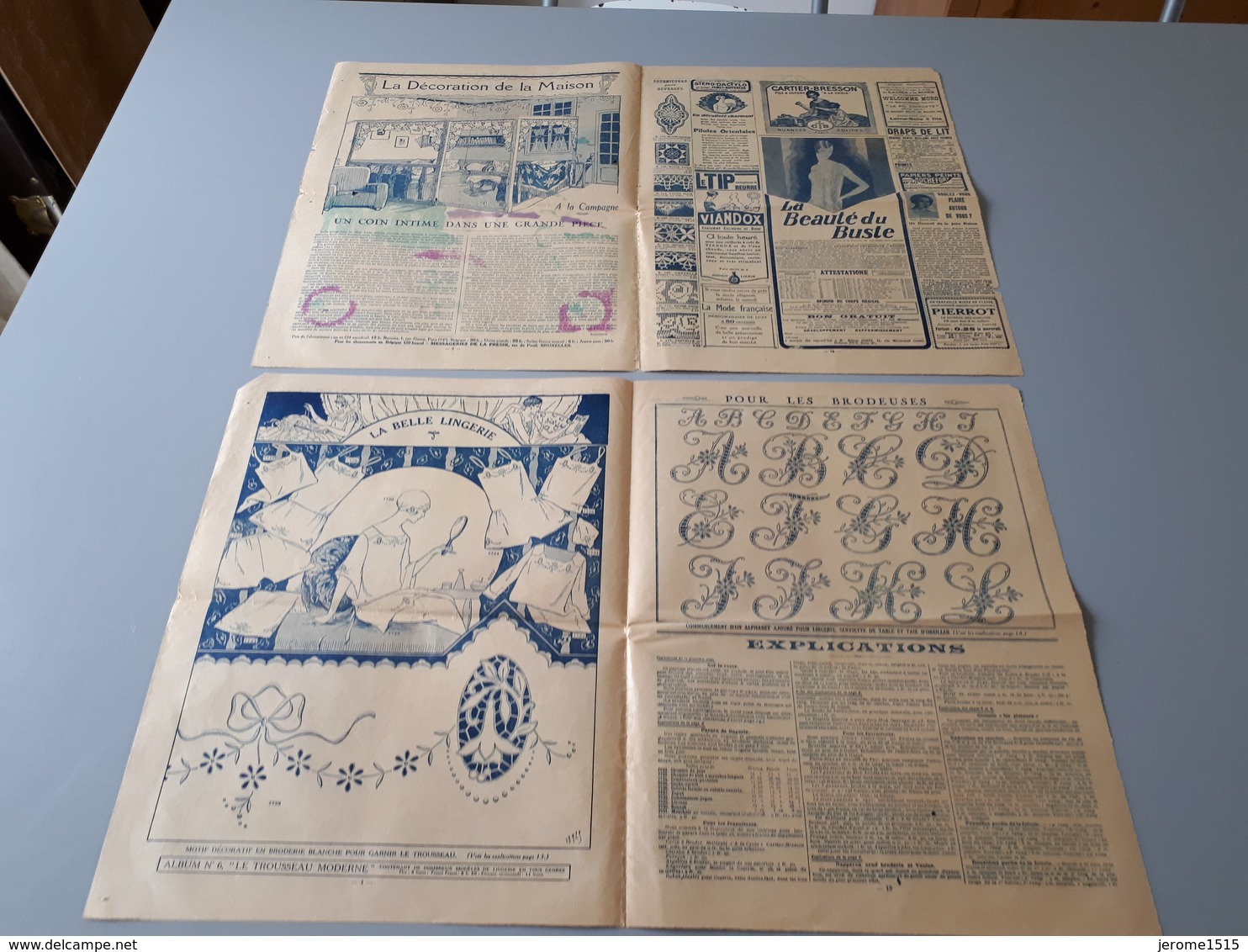 Revue Ancienne Broderie Mon Ouvrage 1927 N° 94  & - Zeitschriften & Kataloge