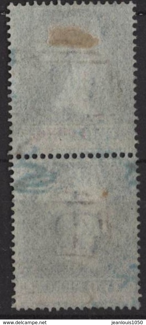 GREAT BRITAIN  YT N°9 OBLITERATED VERTICAL PAIR  MISPERF ERROR - Usados