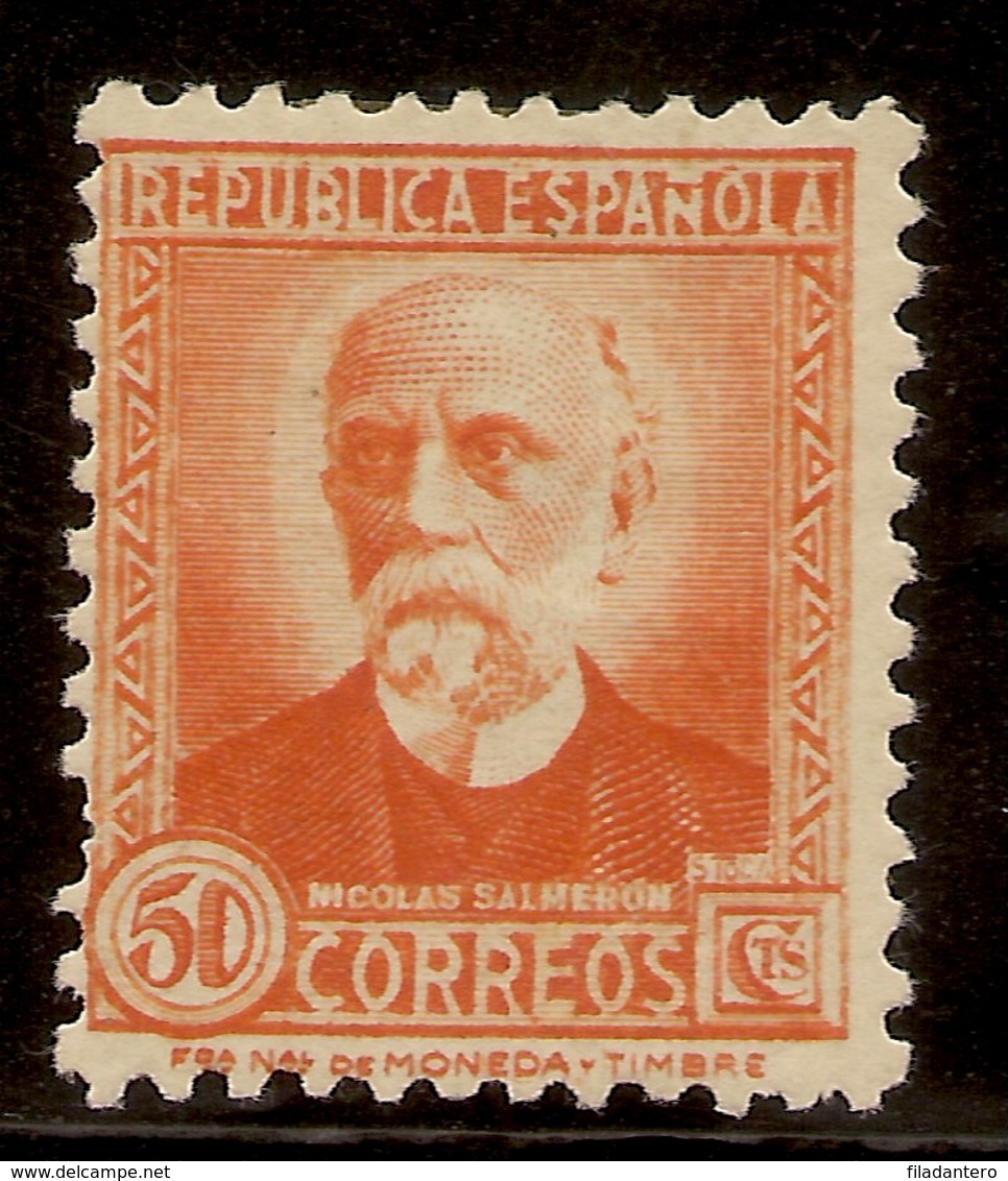 España Edifil 661* Mh  50 Céntimos Naranja  Personajes  1931/1932  NL1134 - Nuevos