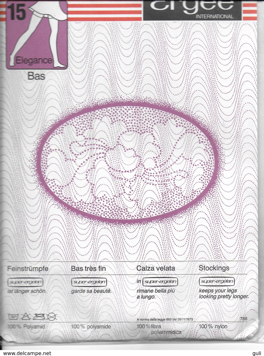 PAIRE De Bas ERGEE Bas Super Extensible 15 Elégance 788 - T 3 Fumée-avec Emballage D'origne - Strümpfe