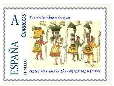 SPAIN*PRE-COLUMBIAN CODICES*Aztec Warriors In The CODEX MENDOZA*PRE-HISPANIC CODICES OF MESOAMERICA (TU SELLO) - Otros & Sin Clasificación