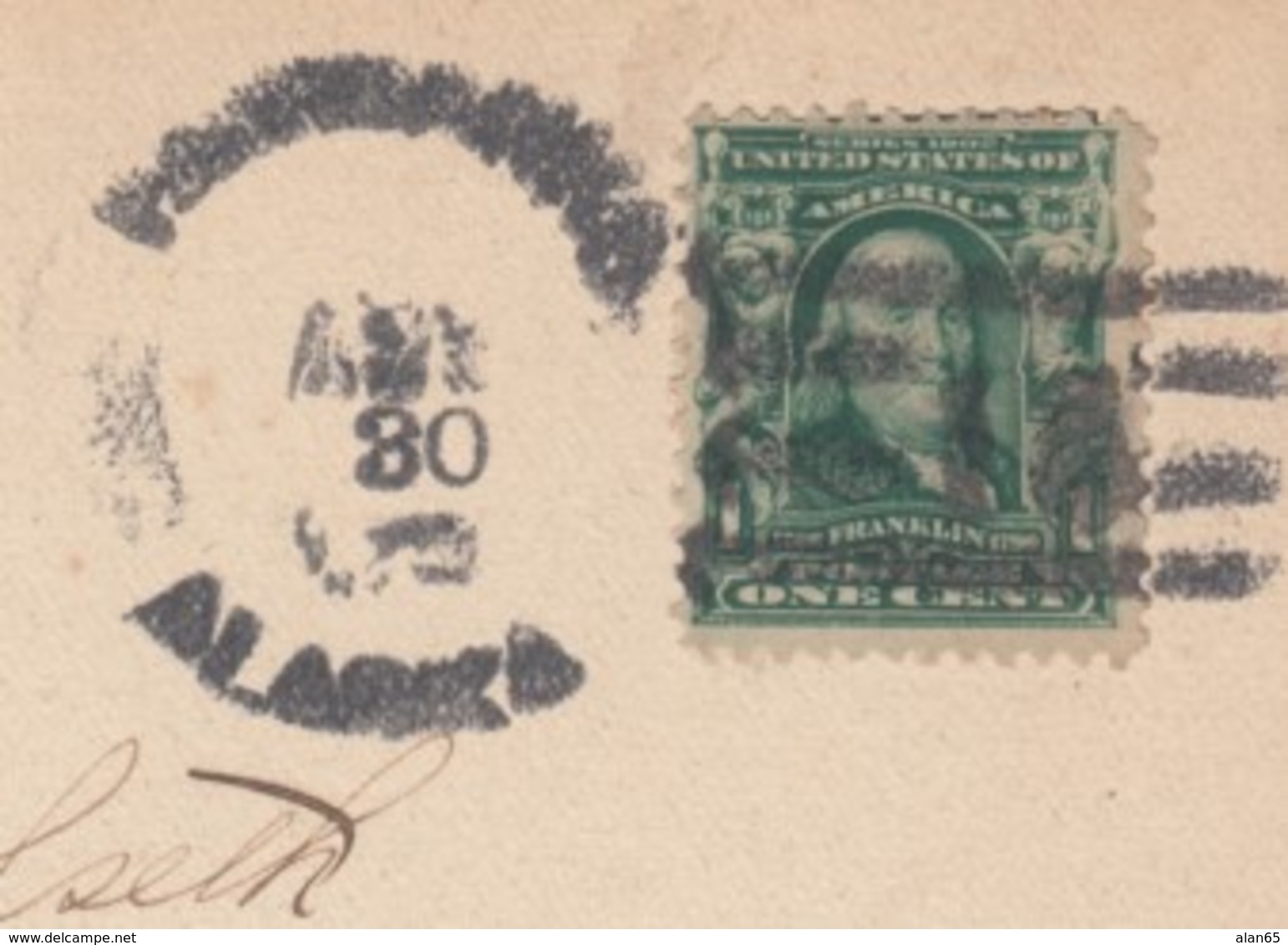 Fairbanks Alaska Doane Cancel Earliest Know Use EKU, Skagway AK Postcard Sent To Seattle WA August 1906 - Postal History