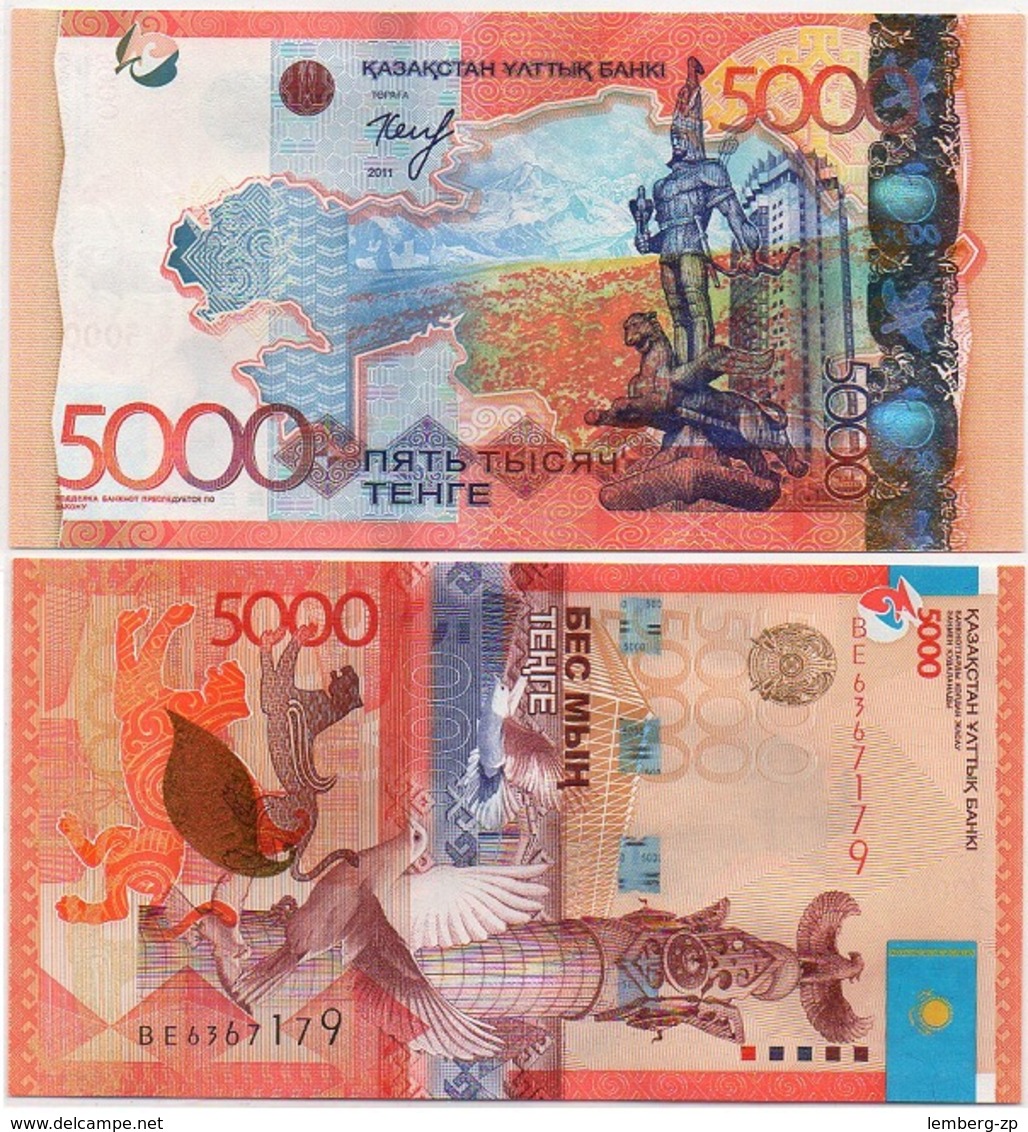 Kazakhstan - 5000 Tenge 2011 UNC Sign. Kelimbetov Lemberg-Zp - Kazakhstan