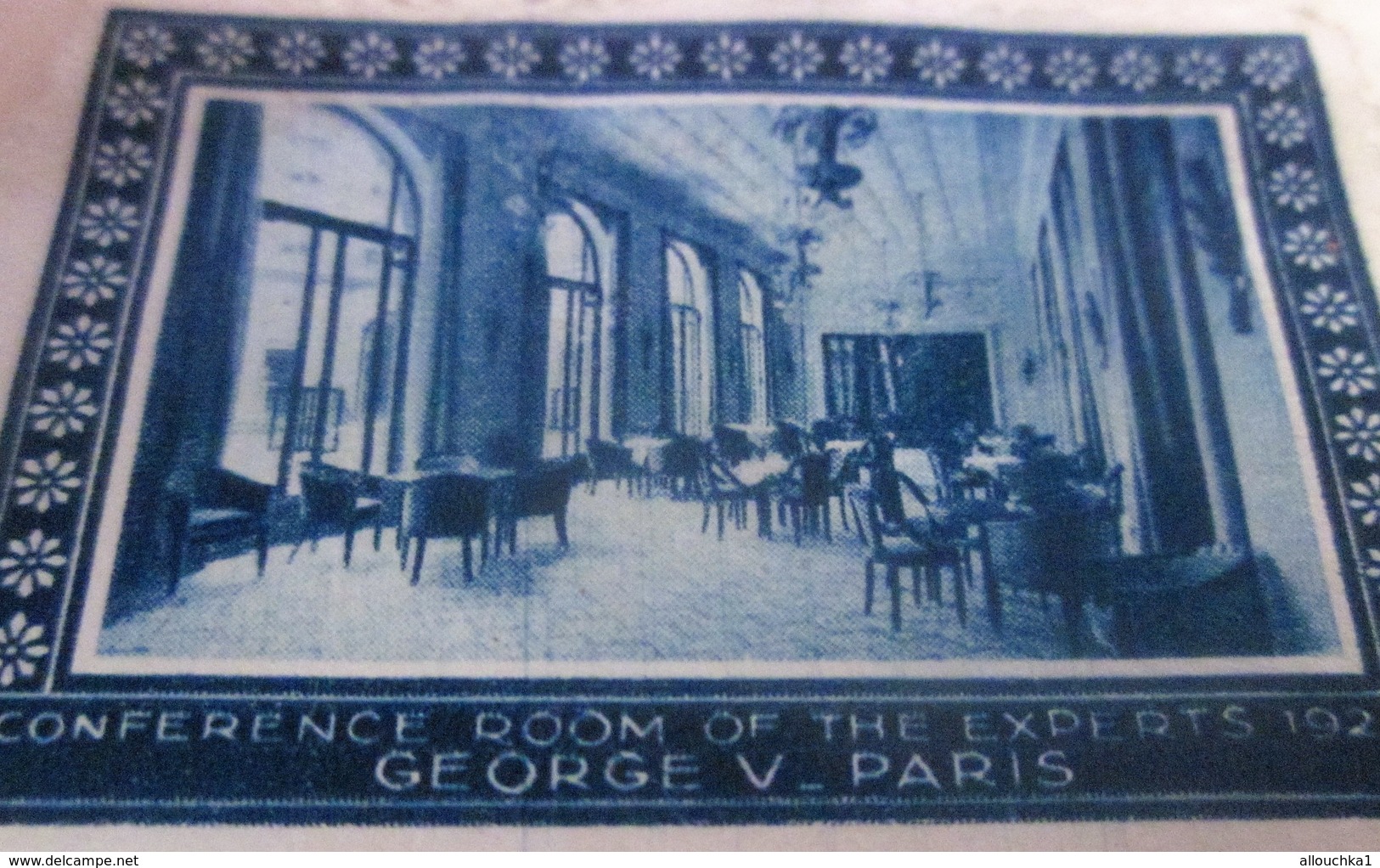 PARIS 1928 CONFERENCE ROOM  OF THE EXPORTS-HOTEL GEORGES V PARIS Timbre Vignette Erinnophilie -Neuf * - Tourisme (Vignettes)