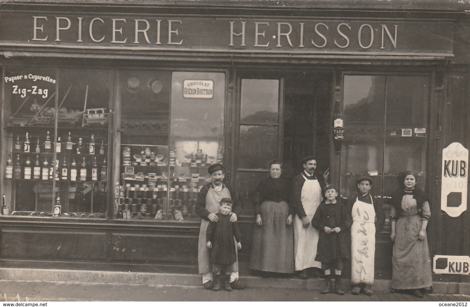 27 Saint André De L'Eure.Epicerie Herisson. Carte Photo - Autres & Non Classés