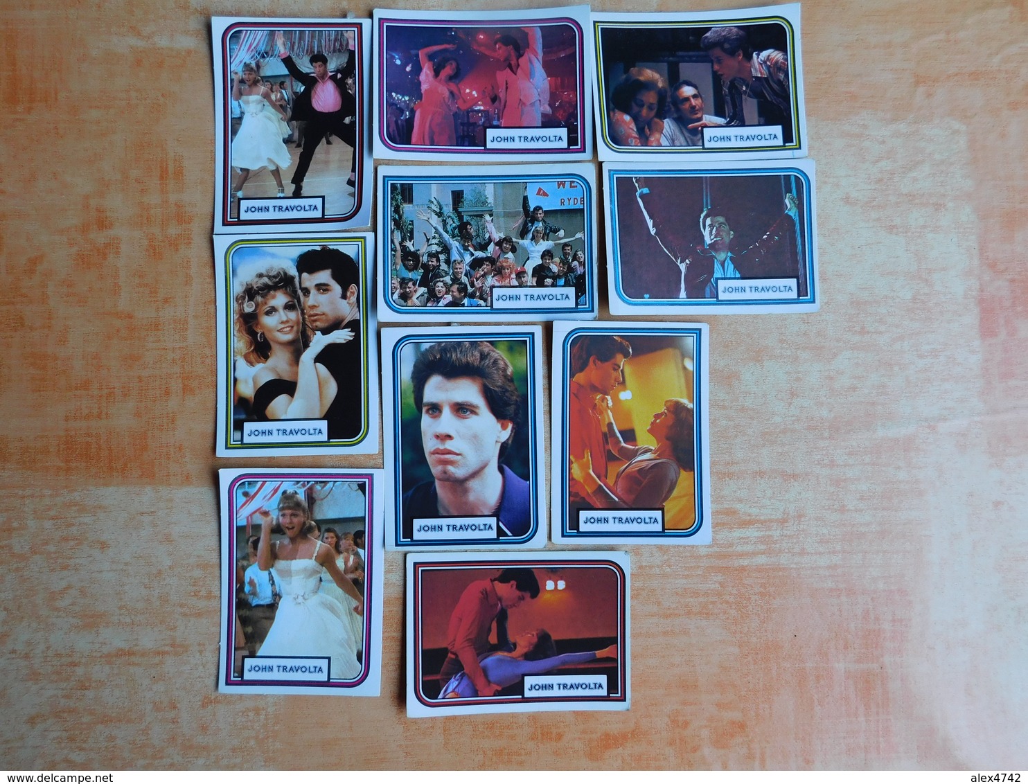 10 Chromos John Travolta   (Box2-5) - Andere & Zonder Classificatie