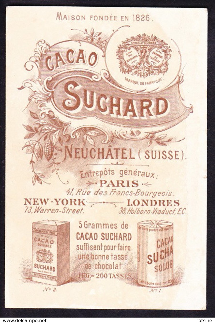 CHROMO Chocolat SUCHARD   +/- 1897  Serie 56  Oiseaux Chanteurs Mesange Meise Trade Card Singing Birds Titmouse - Suchard