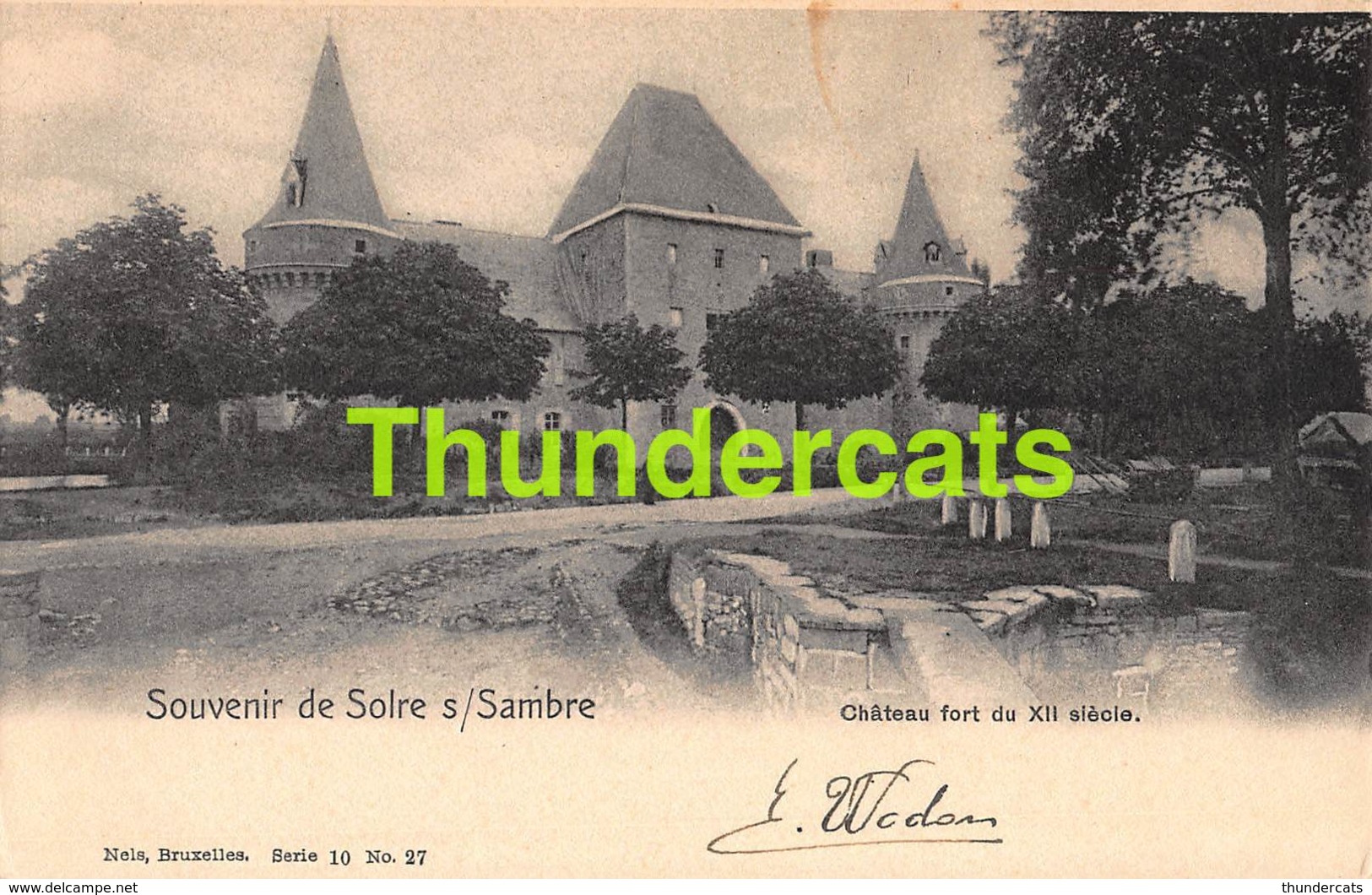 CPA SOUVENIR DE SOLRE SUR SAMBRE CHATEAU FORT DU XII SIECLE - Erquelinnes