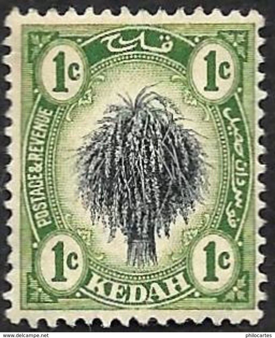KEDAH  - (MALAISIE) -   1912  -  YT  1 - Gerbe De Riz - NEUF** - Kedah