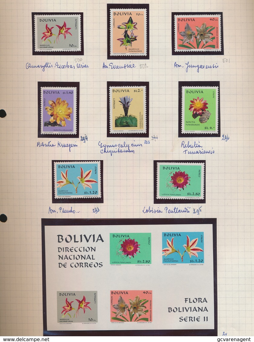 BOLIVIA  9 STAMPS  + 1 BLOC NEW NOUVEAU NIEUW - Bolivia