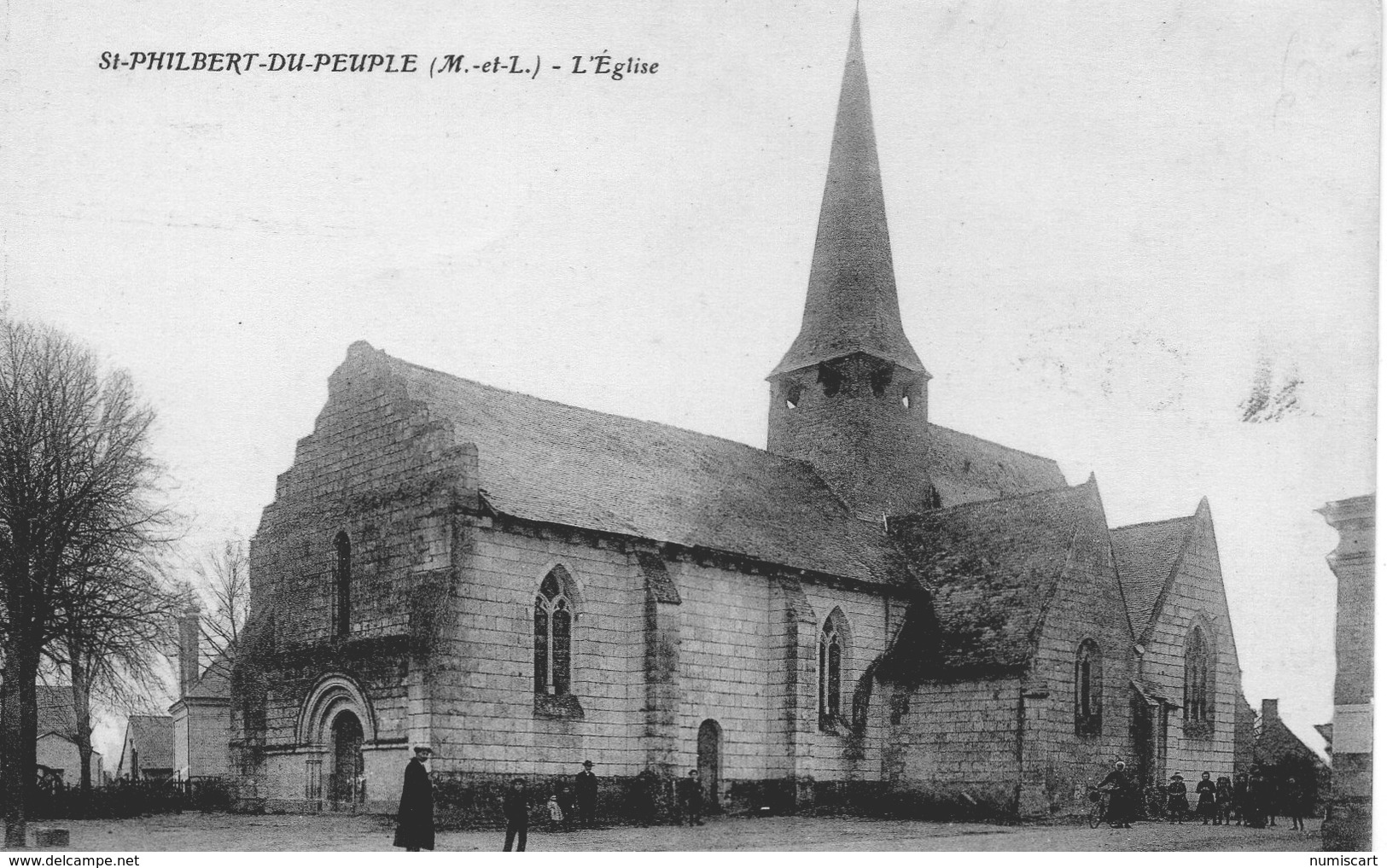 Saint-Philibert Du Peuple Animée Belle Vue De L'Eglise - Autres & Non Classés