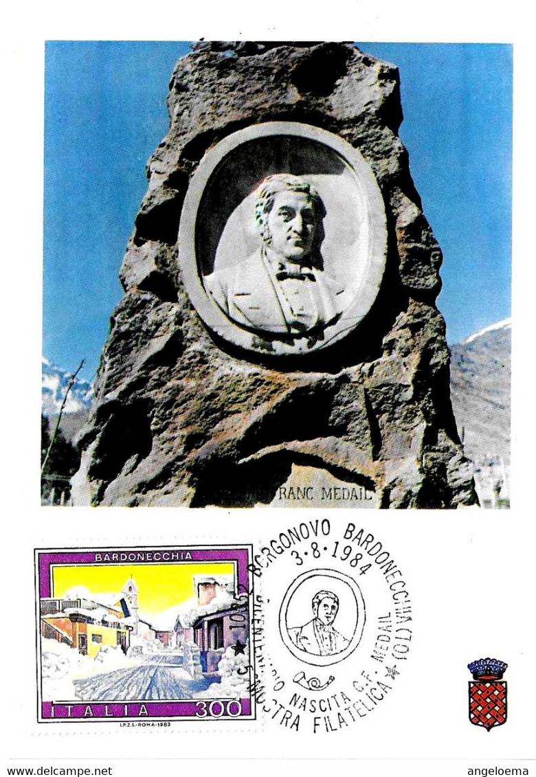 ITALIA - 1984 BARDONECCHIA (TO) Bicentenario Nascita GIUSEPPE FRANCESCO MEDAIL Imprenditore Su Cartolina Spec.- 3571 - Non Classificati