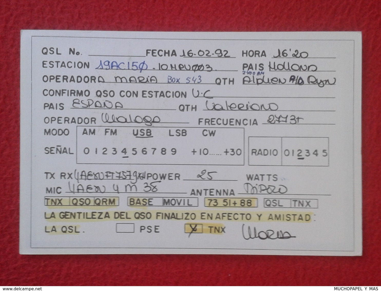 POSTAL TYPE POST CARD QSL RADIOAFICIONADOS RADIO AMATEUR AMÉRICA DEL SUR CONO AGRUPACIÓN ARGENTINA CHILE URUGUAY PENGUIN - Otros & Sin Clasificación