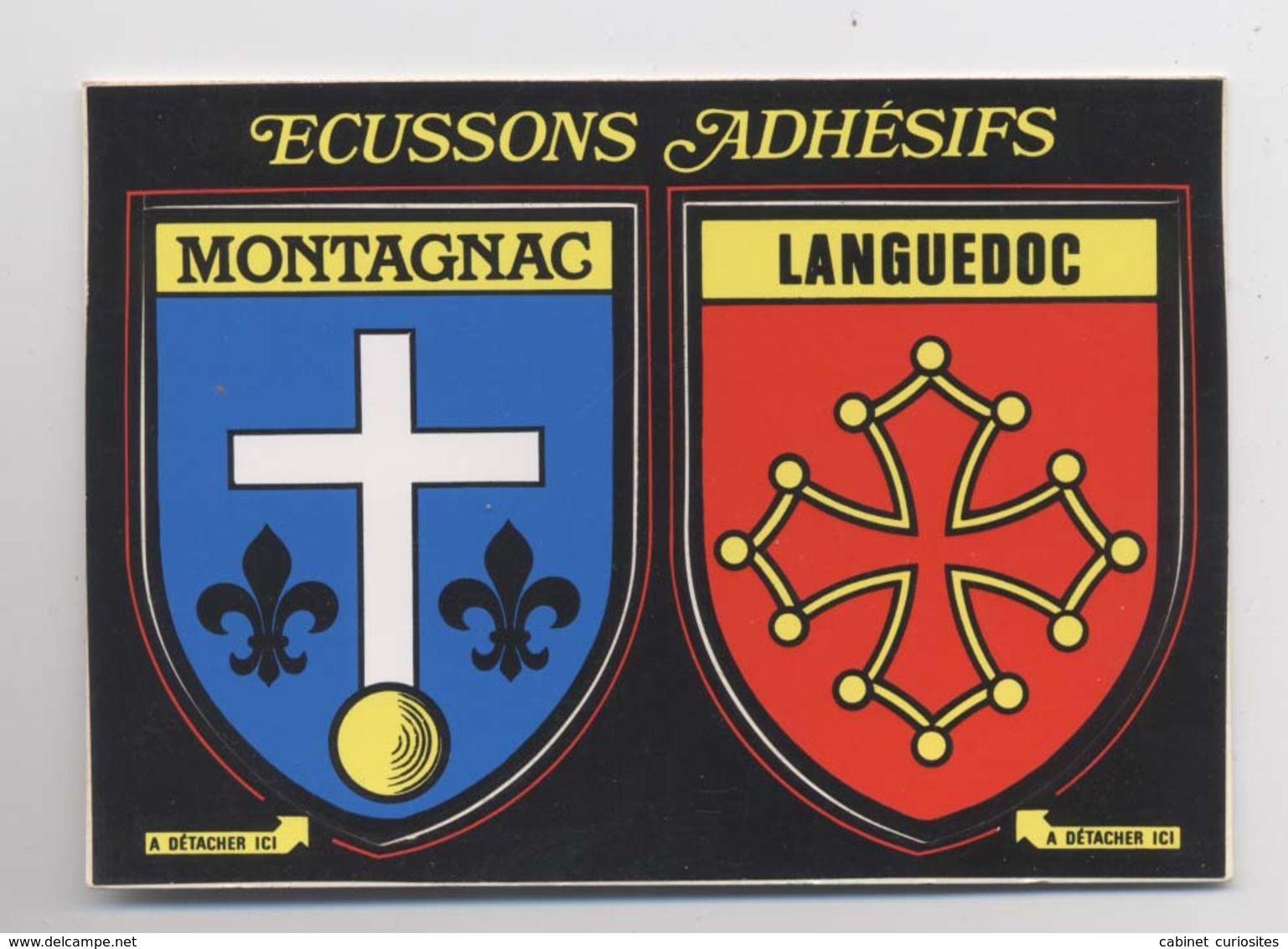 MONTAGNAC - Languedoc - CARTE ADHÉSIVE - ÉCUSSONS ADHÉSIFS à Détacher - Ecusson - Montagnac