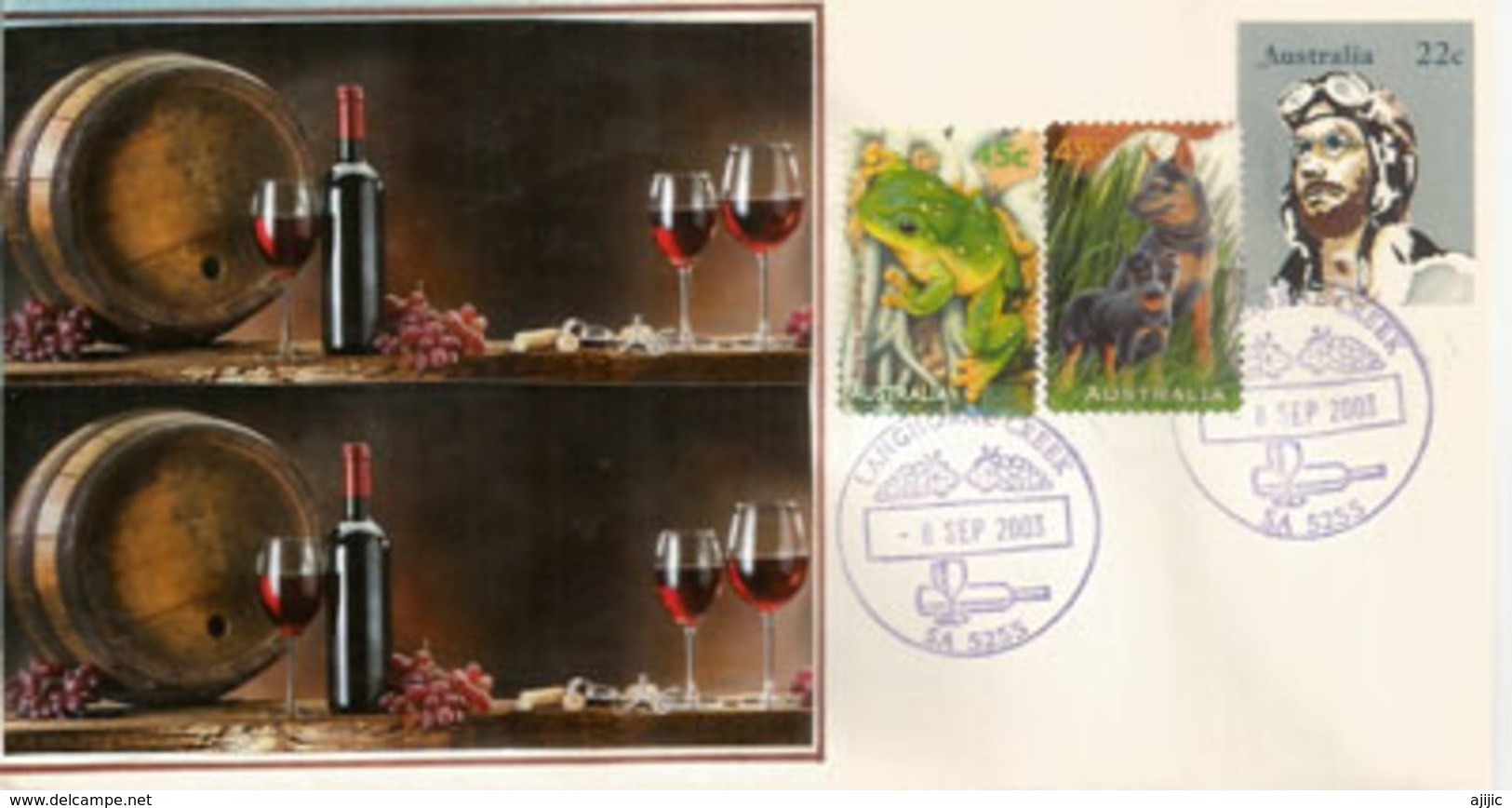 AUSTRALIA. Vignobles De Langhorne Creek. LANGHORNE CREEK WINERIES AND CELLAR , Lettre Avec Oblitération - Vins & Alcools