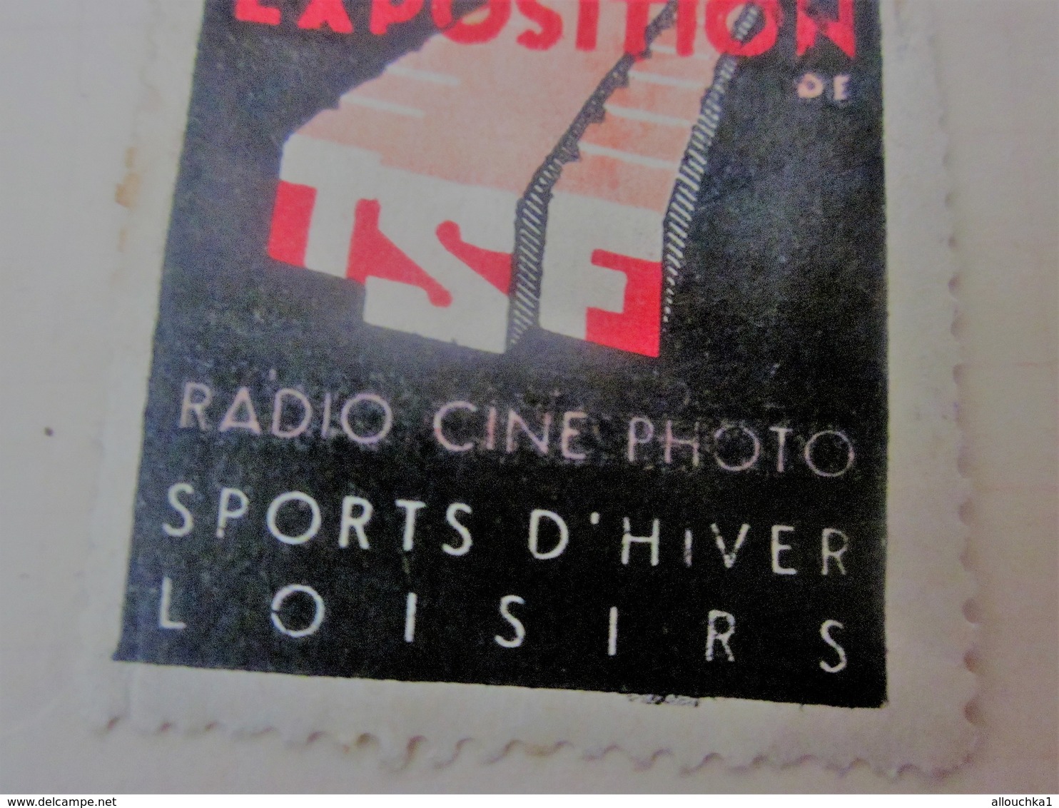 1937 LYON PALAIS FOIRE INTERNATIONALE DE LYON 9é EXPOSITION RADIO CINE PHOTO SPORTS-Timbre Vignette Erinnophilie -Neuf * - Sports