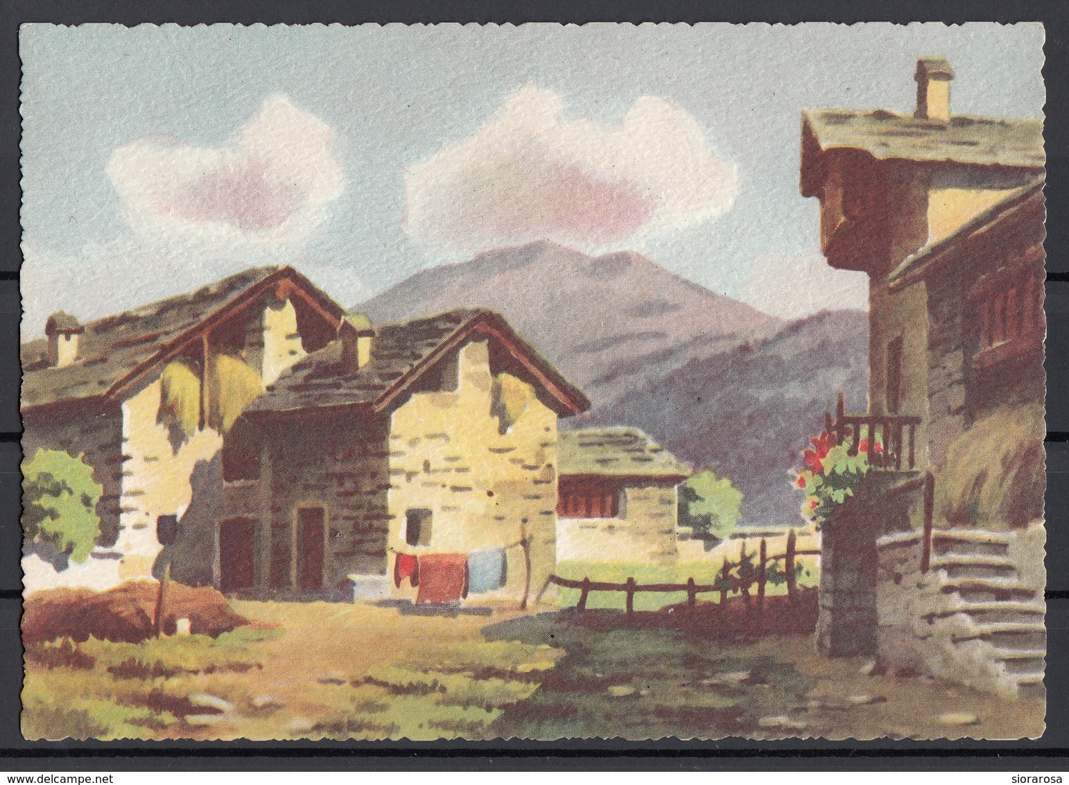 Edizioni Propia Numero 4215 - 4/20 Paesaggio Montano -  Acquarello Non Firmata - 1900-1949