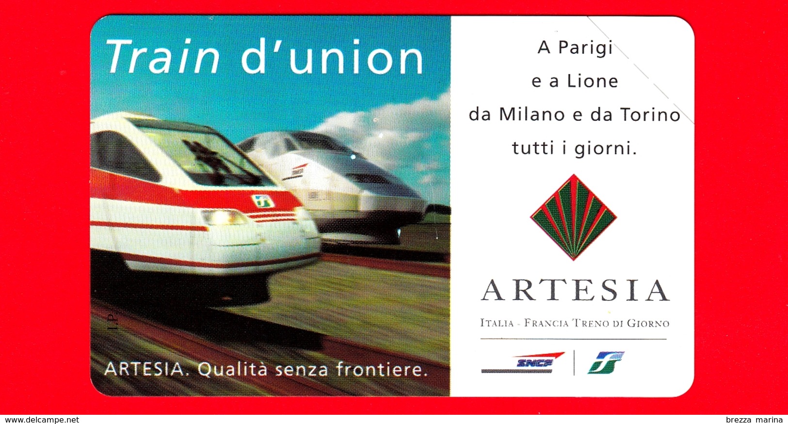 Nuova - MNH - ITALIA - Scheda Telefonica - TELECOM - Train D'union - A Parigi E A ..- Golden 580 - Variante - Pubbliche Figurate Ordinarie