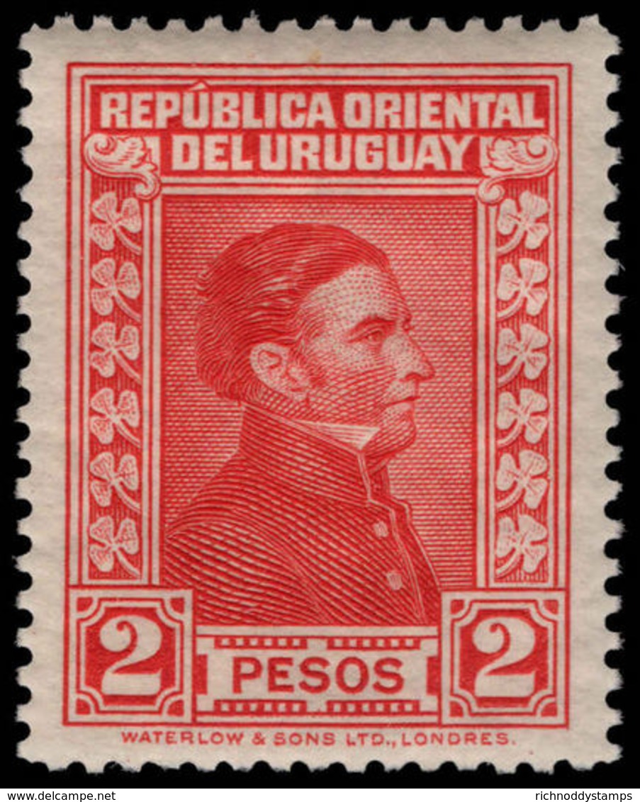 Uruguay 1929-33 2p Scarlet Waterlow Fine Mounted Mint. - Uruguay