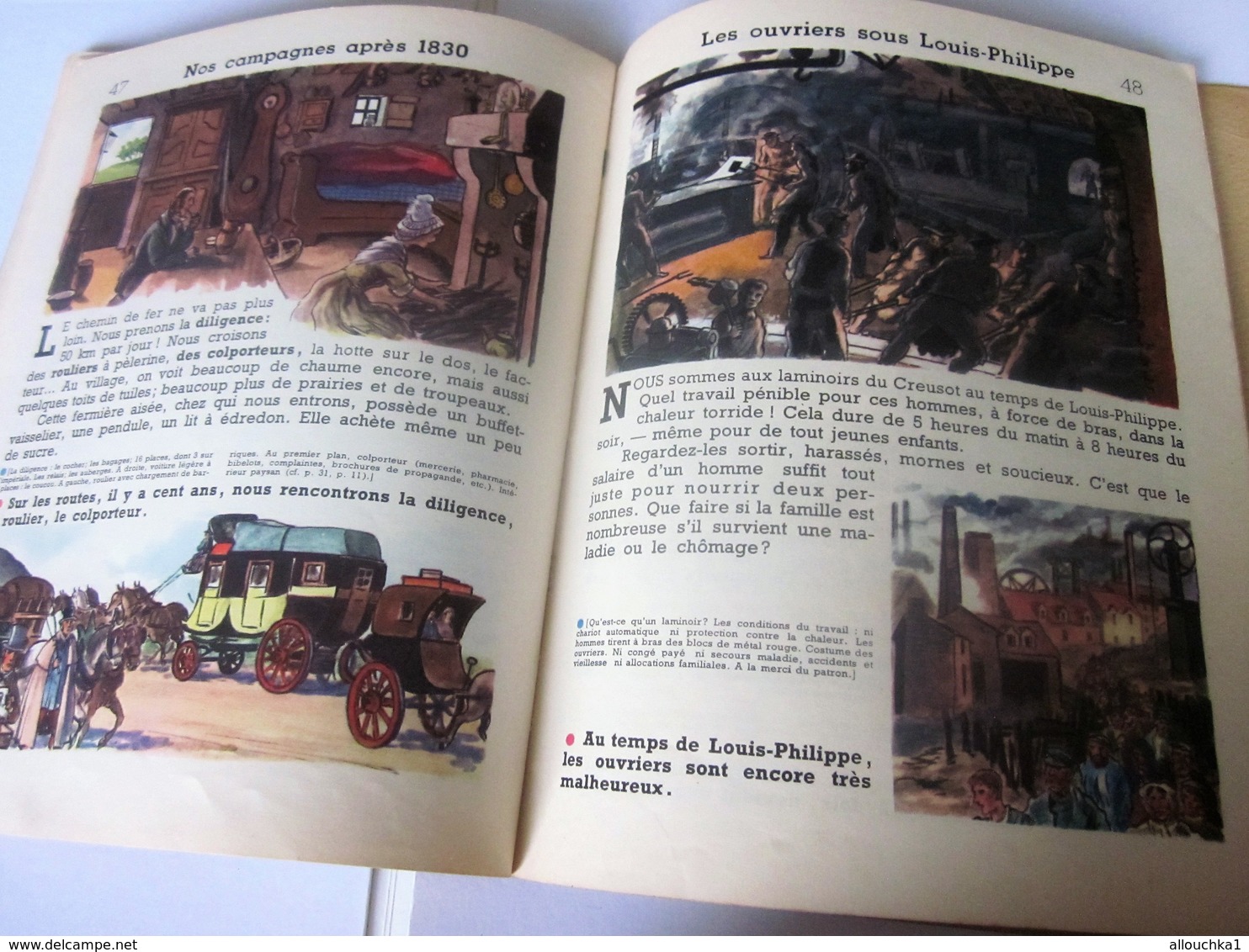 1958 PREMIÈRES IMAGES HISTOIRE DE FRANCE Livre d'école BD,Chromos Français Culture Histoire Librairie Delagrave illustra