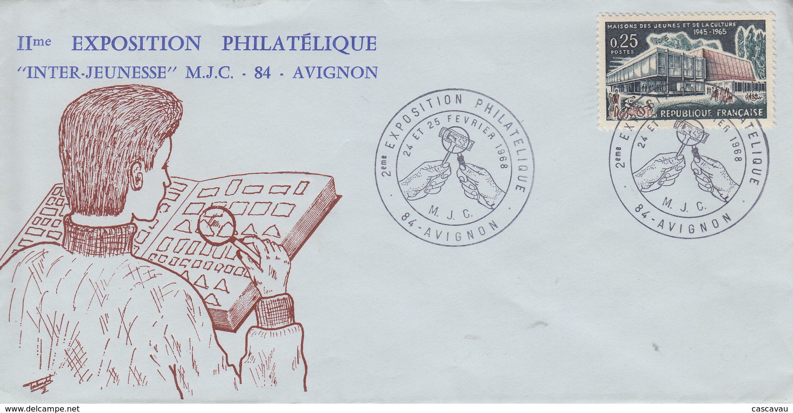 Enveloppe   FRANCE   2éme  Exposition  Philatélique   AVIGNON   1968 - Esposizioni Filateliche