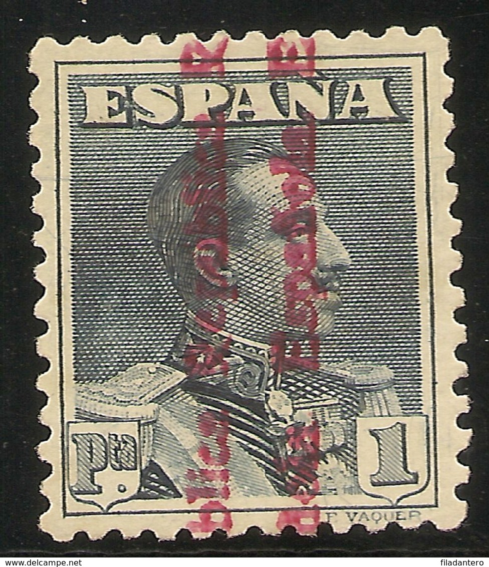 Edifil  602** Mnh  1 Peseta Pizarra  Alfonso XIII Sobrecargados  1931  NL533 - Nuevos