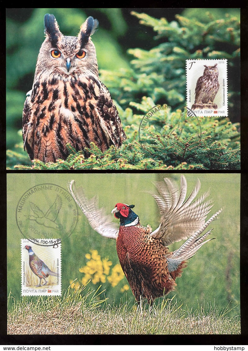 Transnistria 2019 Europa National Birds 2 Maxicards - Moldova