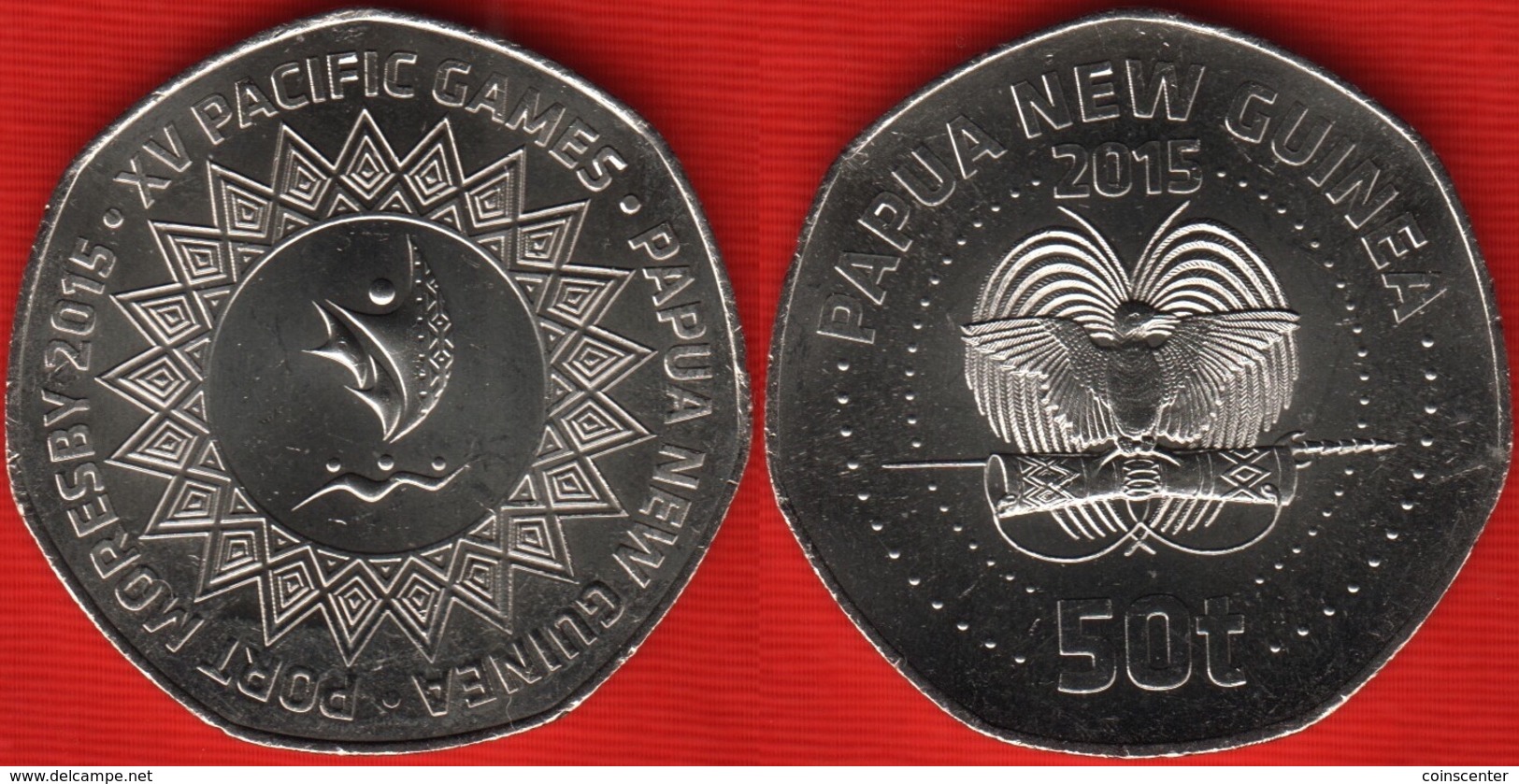 Papua New Guinea 50 Toea 2015 "XV Pacific Games" UNC - Papoea-Nieuw-Guinea