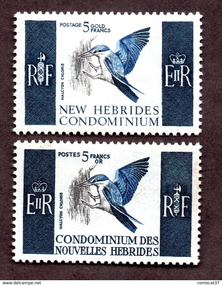 Nouvelles Hébrides N°255,256 N** LUXE Cote 80 Euros !!! - Unused Stamps