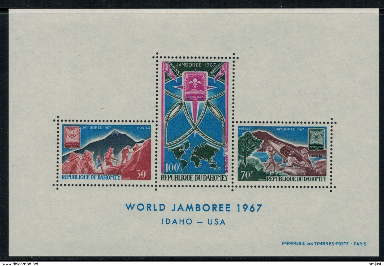 Dahomey 1967 // World Jamboree 1967  IDAHO-USA Bloc-feuillet Neuf** MNH No.9 Y&T - Benin – Dahomey (1960-...)