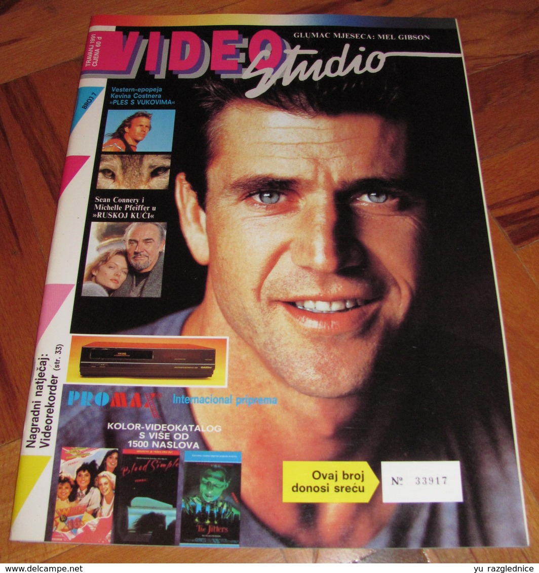 Mel Gibson - VIDEO STUDIO Yugoslavian April 1991 EXTREMELY RARE - Magazines