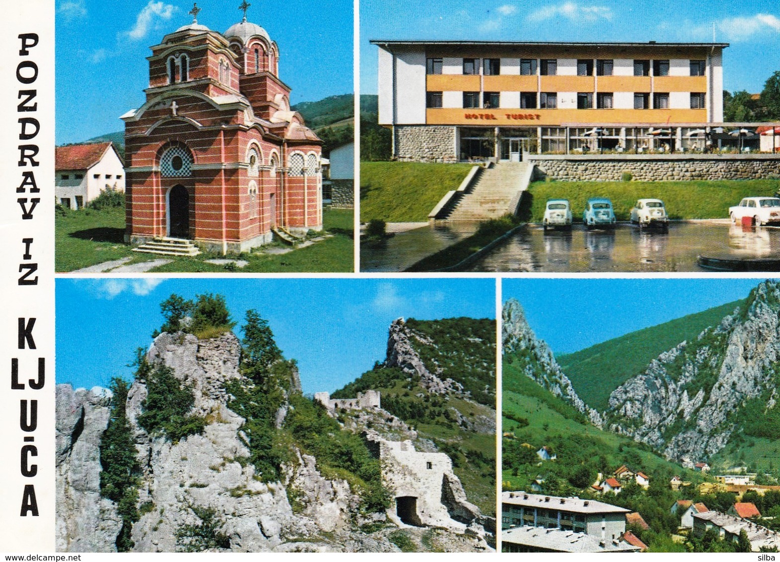 Bosnia And Herzegovina Kljuc 1971 / Mosque, Hotel, Panorama / Pozdrav, Greetings - Bosnien-Herzegowina
