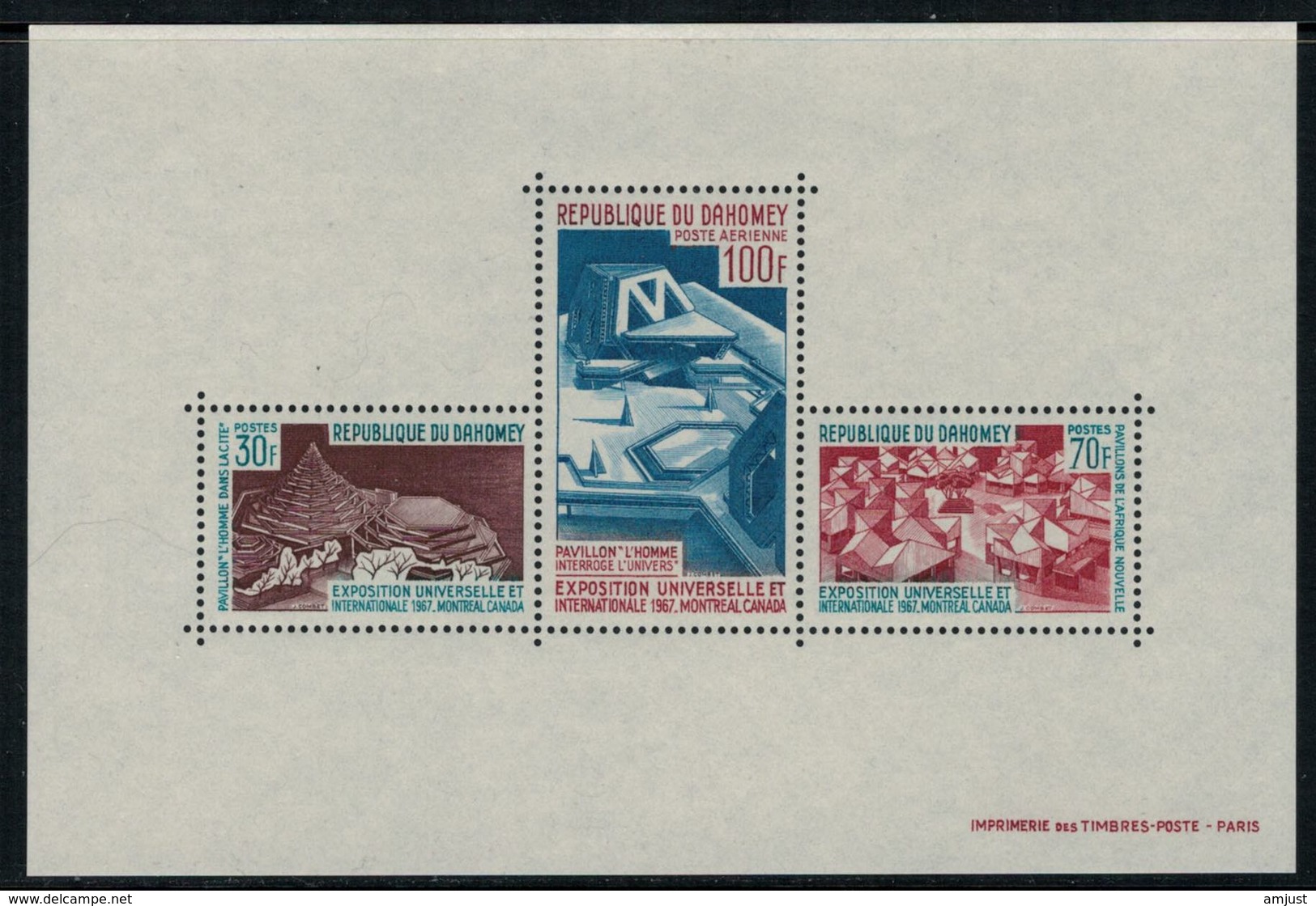 Dahomey 1966 // Exposition Internationale De Montréal Bloc-feuillet Neuf** MNH No.7 Y&T - Bénin – Dahomey (1960-...)