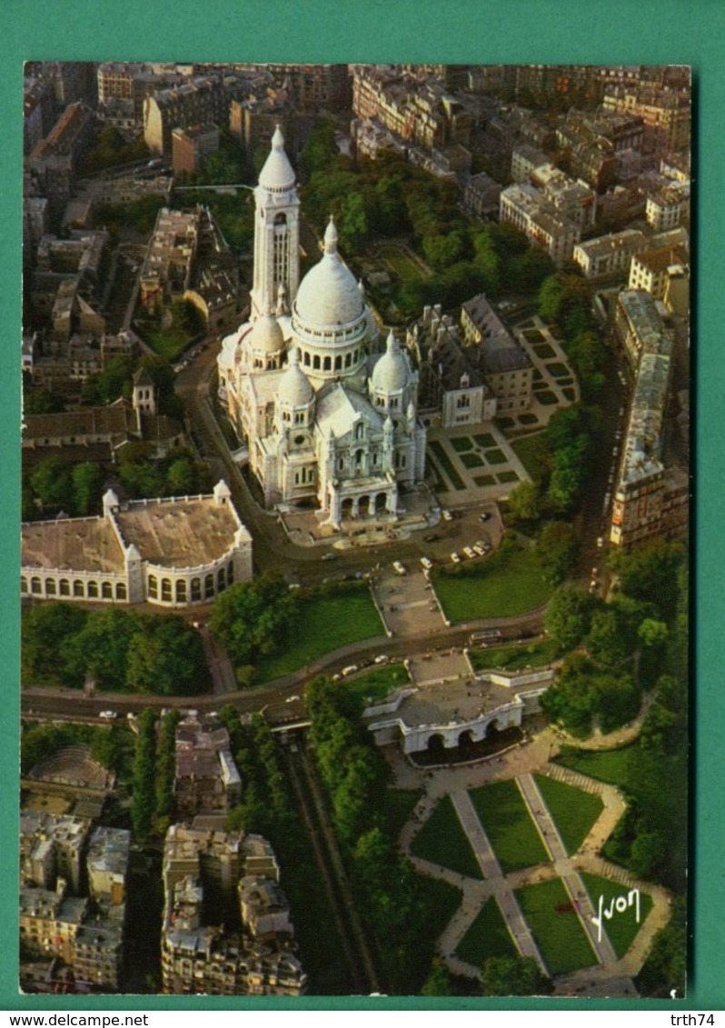 75 Paris Vue Aérienne Basilique Du Sacré Coeur Vu Du Ciel Par Alain Perceval Editions Yvon - Sacré Coeur