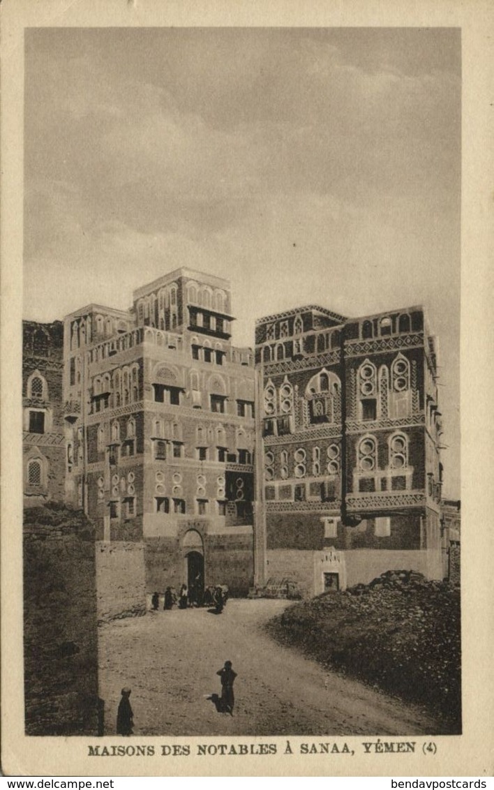 Yemen, SANA'A SANA صَنْعَاء, Maisons Des Notables (1920s) Sarrafian Postcard - Yemen