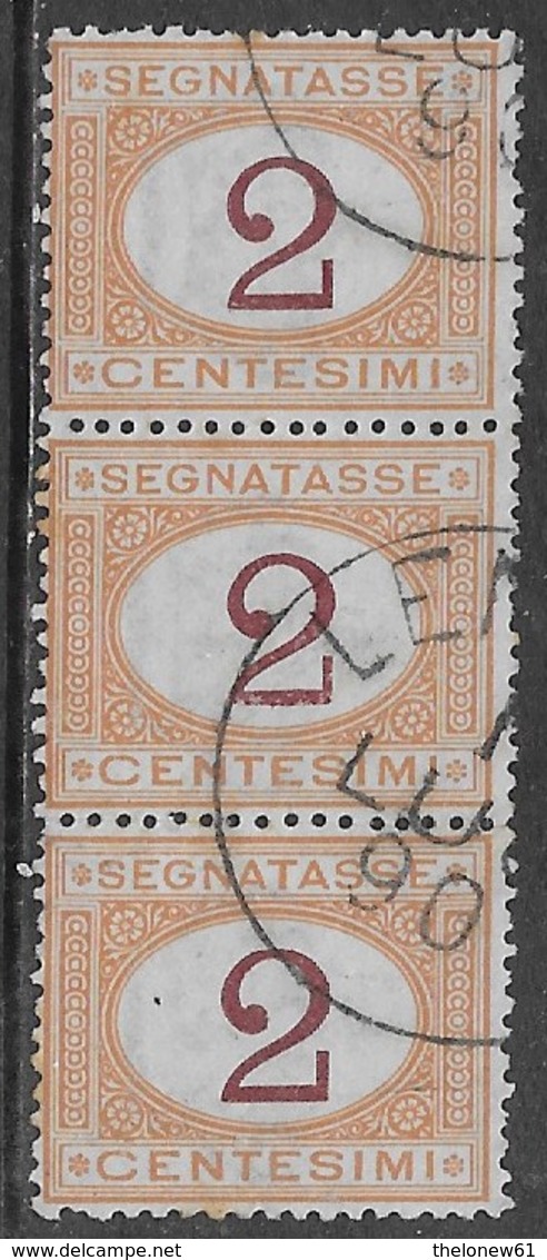 Italia Italy 1870 Regno Segnatasse C2 Tris Sa N.S4 US - Segnatasse