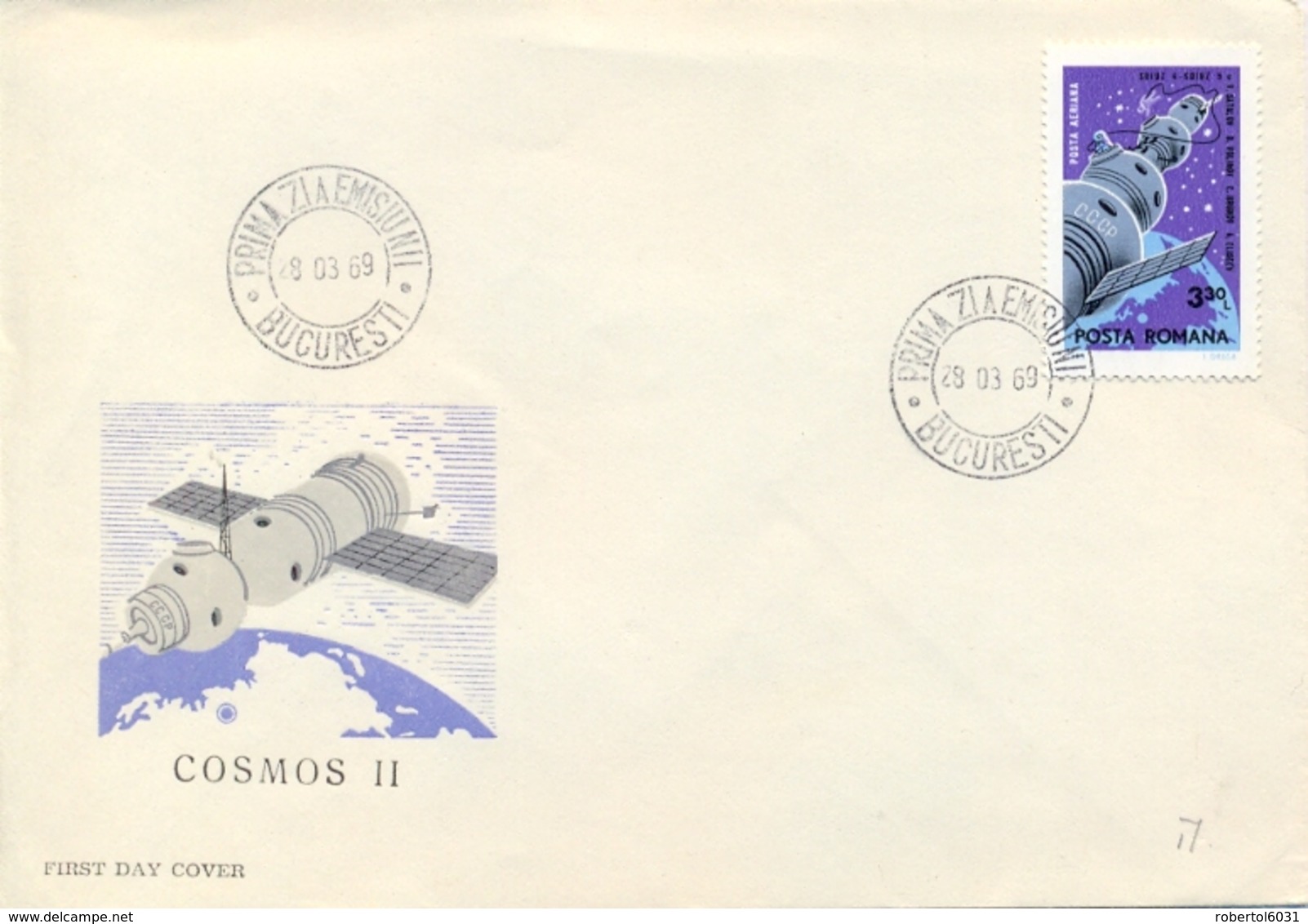 Romania 1969 FDC 1st Team Flights In The Space By Soyuz 4 And 5 - Europa