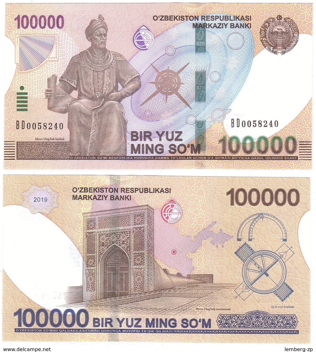 Uzbekistan - 100000 Sum 2019 UNC Lemberg-Zp - Ouzbékistan