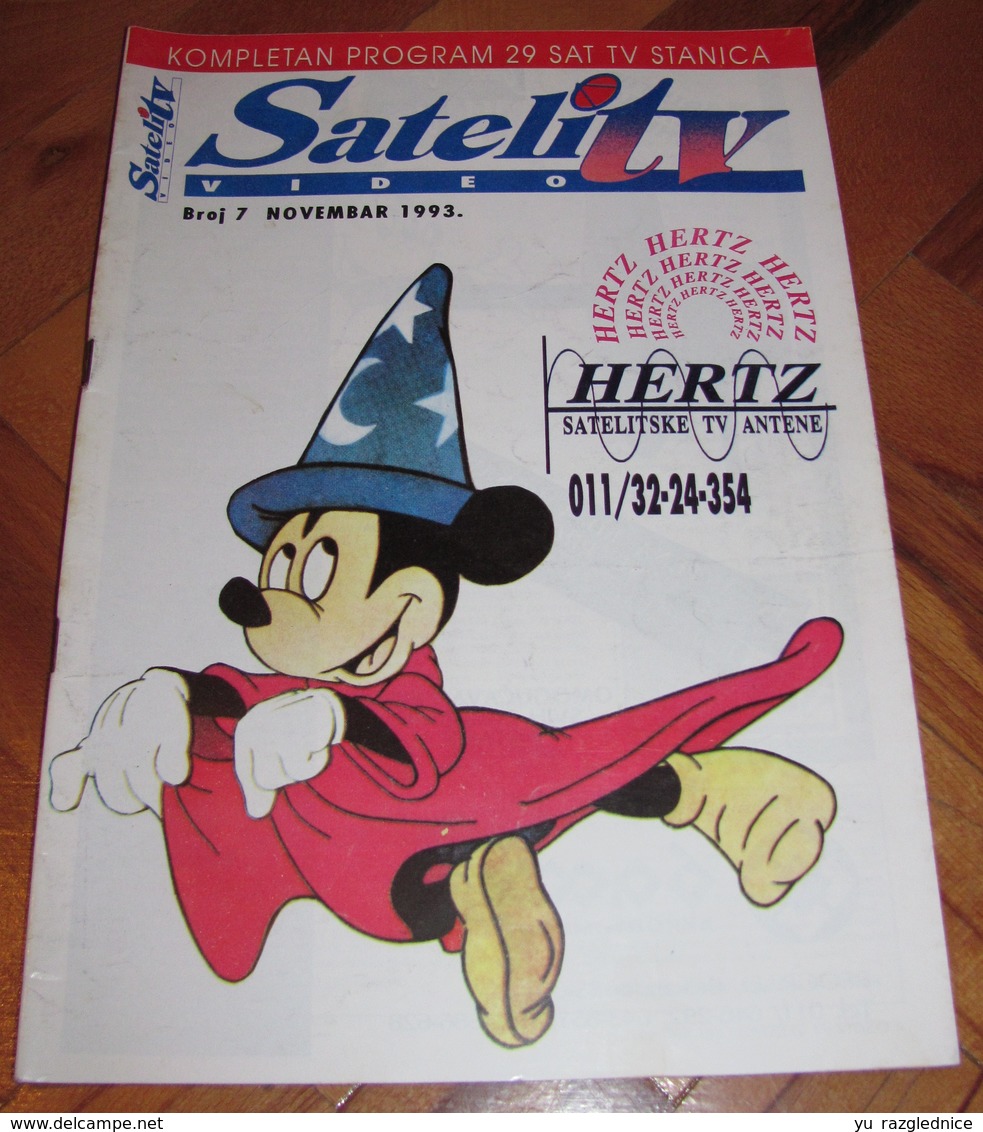 Mickey Mouse - SATELIT TV Serbian November 1993 VERY RARE - Magazines