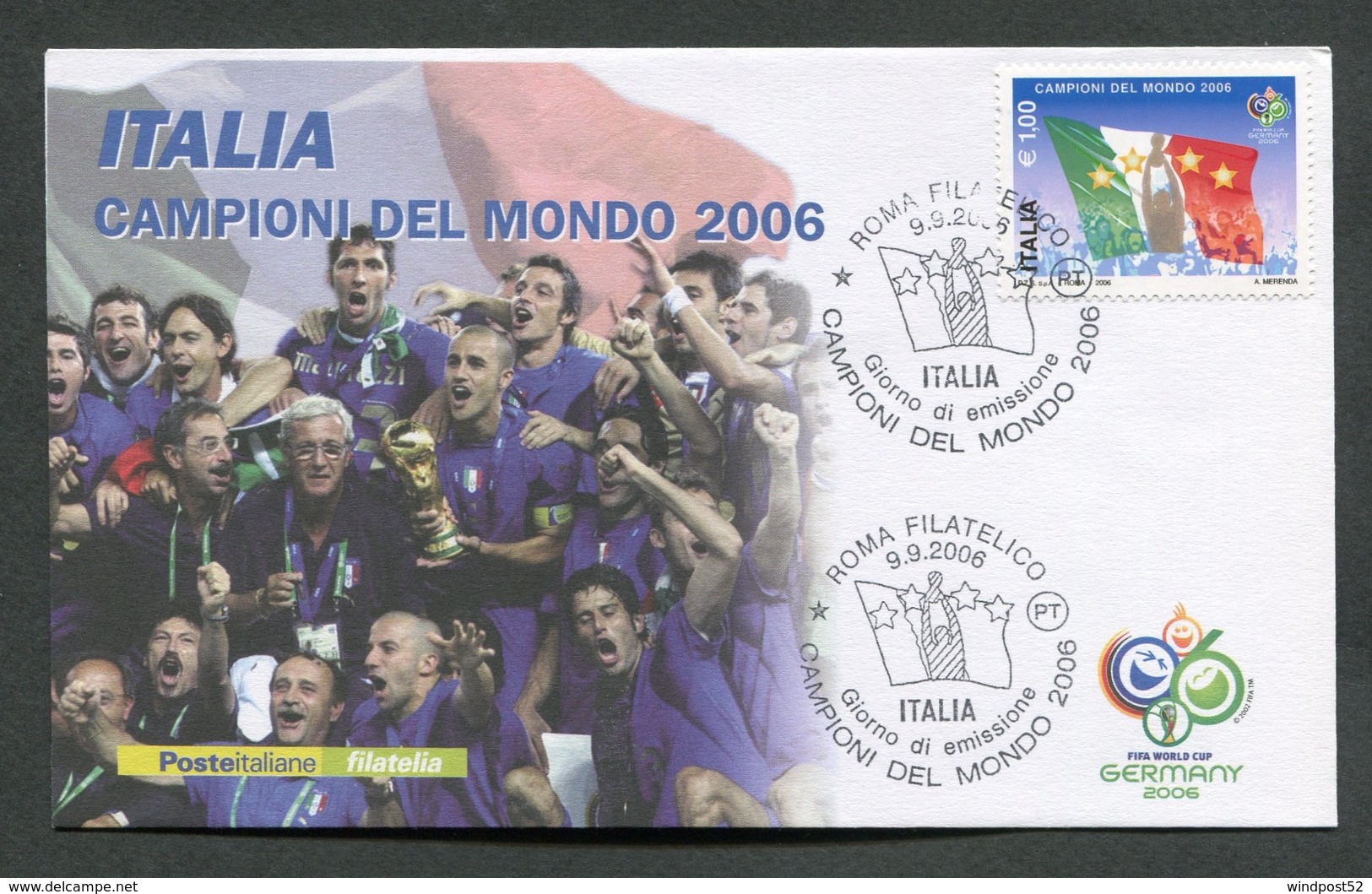 FDC ITALIA 2006 - CAVALLINO - ITALIA CAMPIONI DEL MONDO 2006 - GERMANY 2006 - 395 - FDC