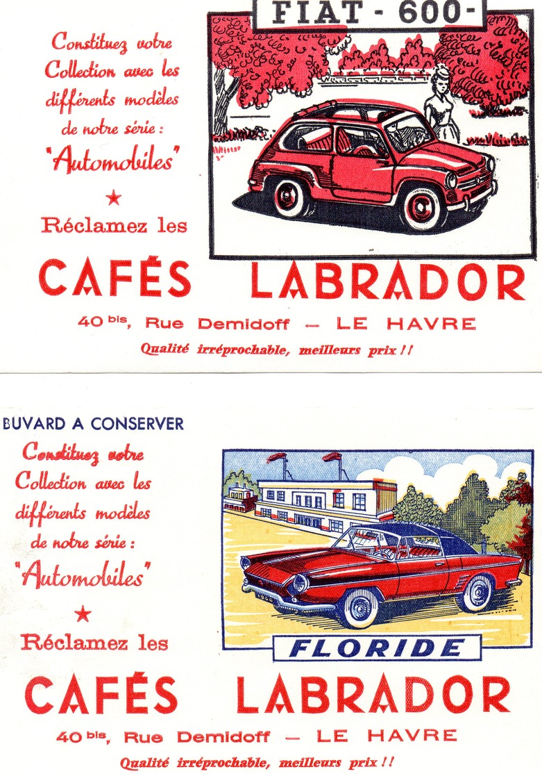 Lot De 6 Buvards Cafes Labrador - Automotive