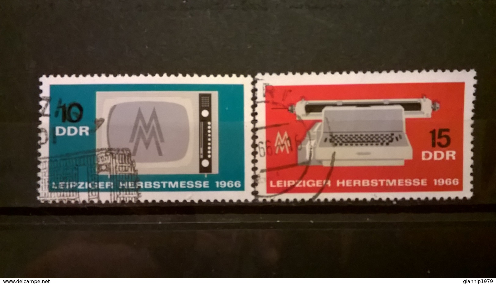 FRANCOBOLLI STAMPS GERMANIA DEUTSCHE DDR 1966 USED SERIE COMPLETA LEIPZIG AUTUMN FAIR  GERMANY - Usati