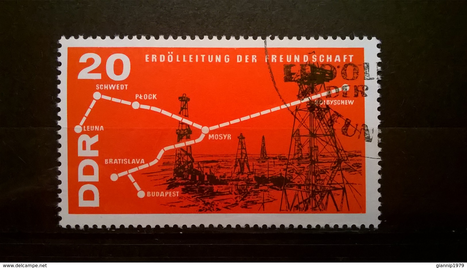 FRANCOBOLLI STAMPS GERMANIA DEUTSCHE DDR 1966 USED CHEMISTRY INDUSTRY GERMANY - Usati