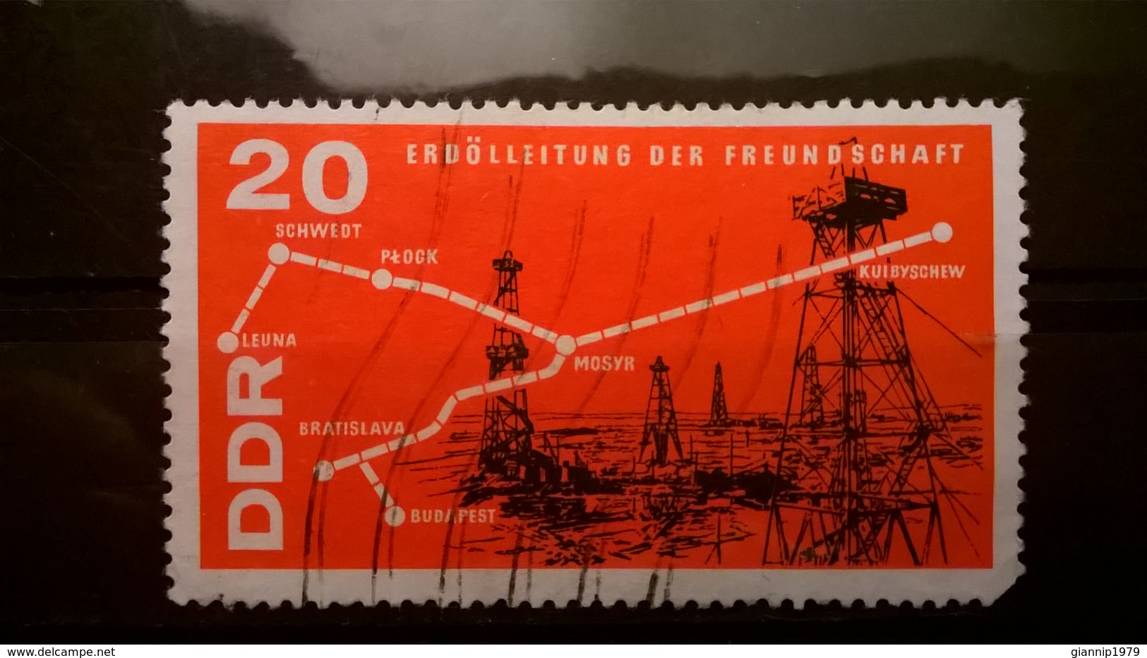 FRANCOBOLLI STAMPS GERMANIA DEUTSCHE DDR 1966 USED CHEMISTRY INDUSTRY GERMANY - Usati