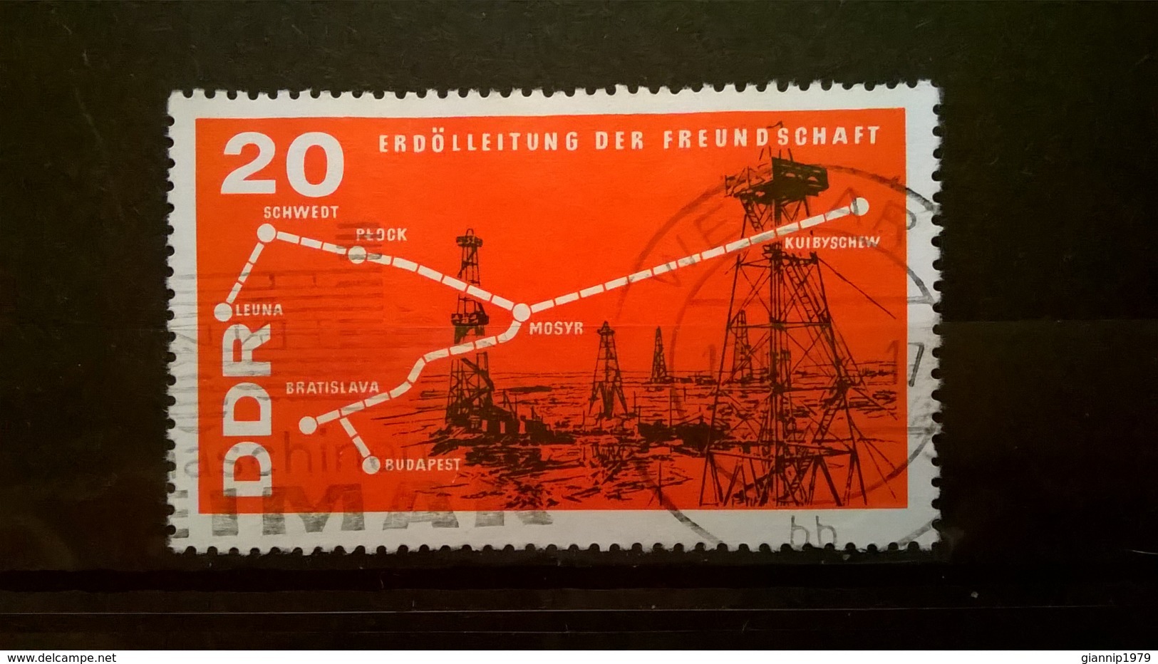 FRANCOBOLLI STAMPS GERMANIA DEUTSCHE DDR 1966 USED CHEMISTRY INDUSTRY GERMANY - Usati