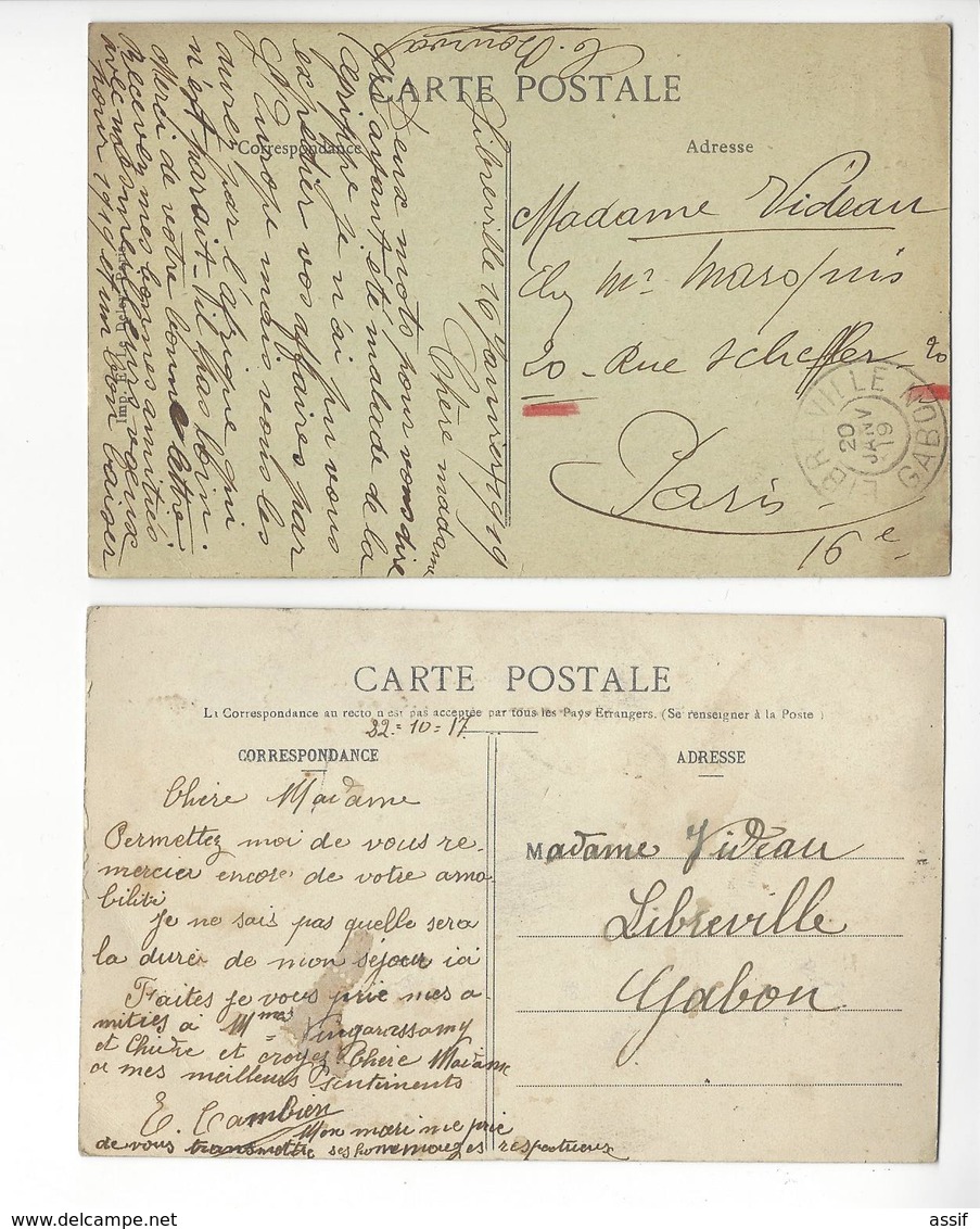 2 CPA Dont FETICHEUSES GABON LIBREVILLE CAP LOPEZ /FREE SHIP. R - Lettres & Documents