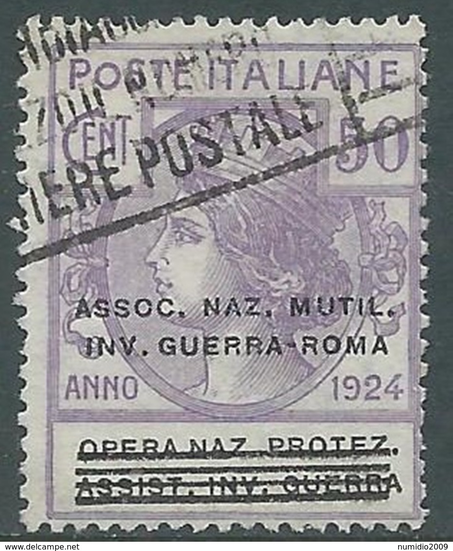 1924 REGNO ENTE PARASTATALE USATO INV GUERRA ROMA 50 CENT SASSONE 74 - M48-3 - Zonder Portkosten