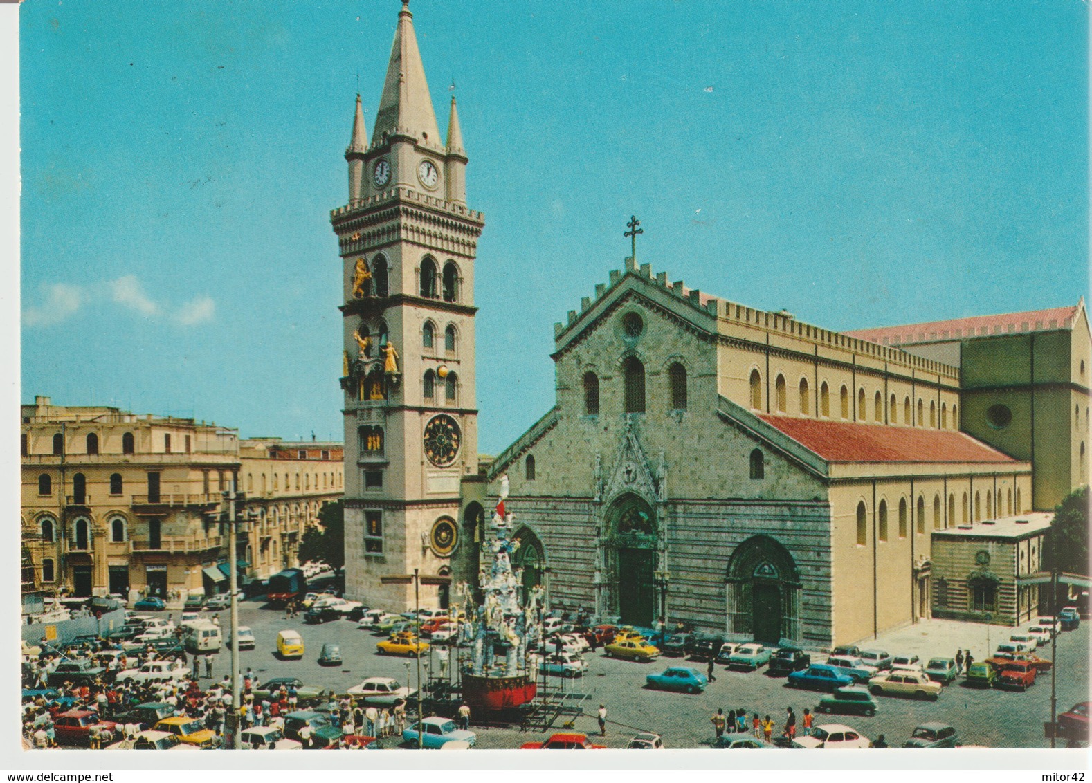 61-Messina-Agosto Messinese-Folklore-Feste-La Vara In Piazza Duomo-v-1982 X Catania - Messina