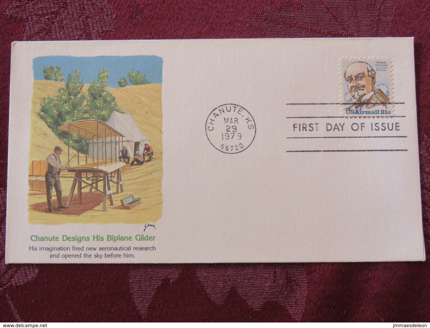 USA 1979 FDC Cover Chanute - Octabe Chanute Plane - Lettres & Documents