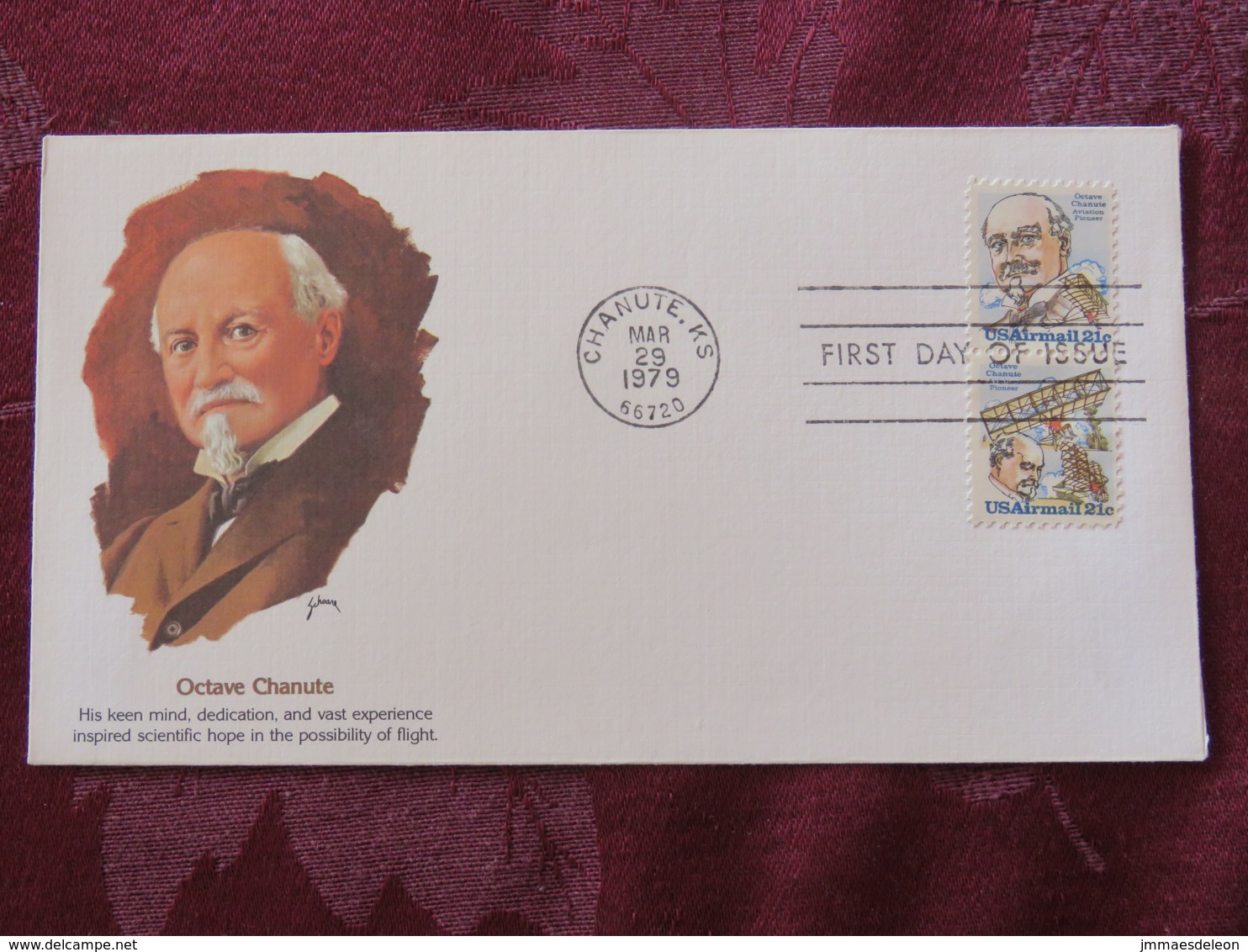 USA 1979 FDC Cover Chanute - Octabe Chanute Plane - Lettres & Documents